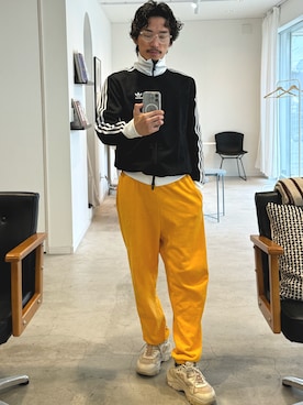「NERDY（ノルディ）のアイテム」を使った、Yuji Okoshiさん（メンズ・173cm）の春コーディネート