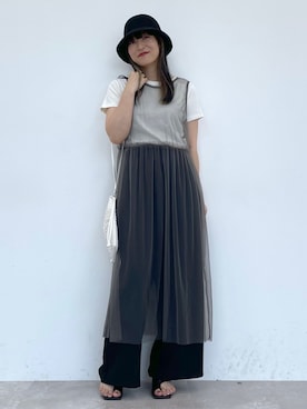 「アイテム（ワンピース/ドレス）」を使った、koz▲さん（レディース・160cm・30代）の夏コーディネート