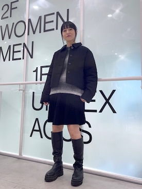 「ALAND（エーランド）のアイテム（ジャケット/アウター）」を使った、koz▲さん（レディース・160cm）の冬コーディネート
