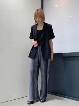 「ALAND（エーランド）のアイテム（ジャケット/アウター）」を使った、koz▲さん（レディース・160cm）の夏コーディネート