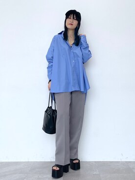 「LAKOLE（ラコレ）のアイテム（チノパンツ）」を使った、koz▲さん（レディース・160cm）の春コーディネート