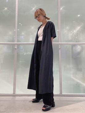 「金髪」｜「アイテム（シャツワンピース）」を使った、koz▲さん（レディース・160cm）の夏コーディネート