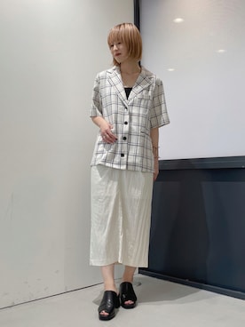 「ALAND（エーランド）のアイテム（ジャケット/アウター）」を使った、koz▲さん（レディース・160cm）の夏コーディネート
