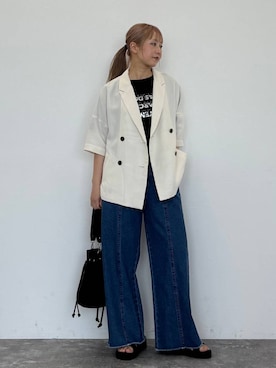 「LAKOLE（ラコレ）のアイテム」を使った、koz▲さん（レディース・160cm）の春コーディネート