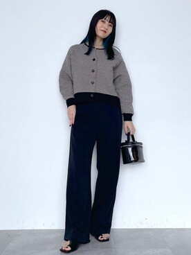 「LAKOLE（ラコレ）のアイテム（スウェットパンツ）」を使った、koz▲さん（レディース・160cm）の春コーディネート