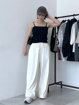 「アイテム（帽子）」を使った、koz▲さん（レディース・160cm・30代）の夏コーディネート
