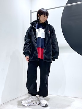 「ALAND（エーランド）のアイテム（ジャケット/アウター）」を使った、koz▲さん（レディース・160cm）の冬コーディネート