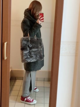 「iFace（アイフェイス）のアイテム」を使った、mgmさん（レディース・160cm）の冬コーディネート