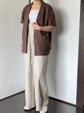 「LEPSIM（レプシィム）のアイテム（オールインワン・サロペット）」を使った、tomoさん（レディース・162cm）の秋コーディネート