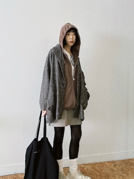 「アイテム（パーカー）」を使った、yukiさん（レディース・165cm・30代）の冬コーディネート