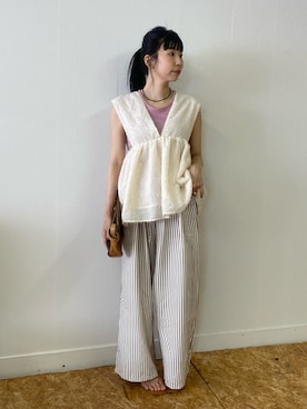 「ぺプラム」｜「アイテム（その他）」を使った、yukiさん（レディース・165cm）の夏コーディネート