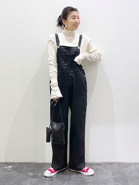 「赤コンバース」｜「アイテム（その他）」を使った、yukiさん（レディース・165cm）の秋コーディネート