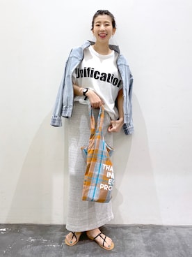 「BAYFLOW(BAYFLOW)」｜「アイテム（デニムジャケット）」を使った、yukiさん（レディース・165cm）の秋コーディネート