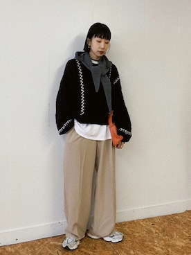 「アイテム（トップス）」を使った、yukiさん（レディース・165cm・30代）の秋コーディネート