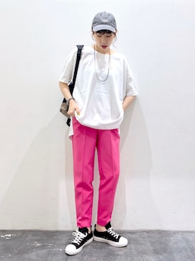 「BAYFLOW(BAYFLOW)」｜「アイテム（アクセサリー）」を使った、yukiさん（レディース・165cm）の夏コーディネート