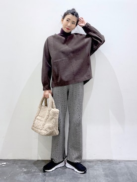 「スニーカーブーツ」｜「アイテム（その他）」を使った、yukiさん（レディース・165cm）の冬コーディネート