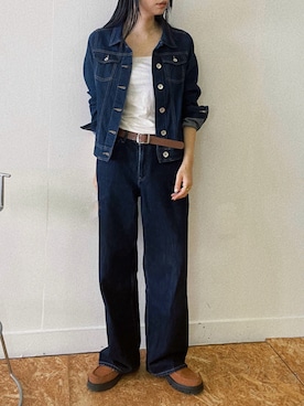 「アイテム（デニムジャケット）」を使った、yukiさん（レディース・165cm・30代）の秋コーディネート
