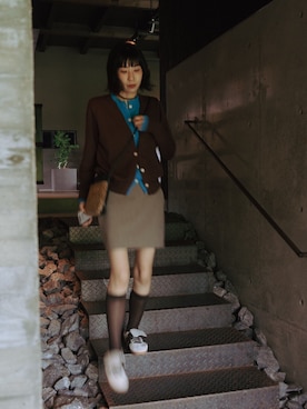 「ハイソックス」｜yukiさん（レディース・165cm）の冬コーディネート