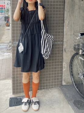 「大人カジュアル」｜「アイテム（チュニック）」を使った、yukiさん（レディース・165cm）の夏コーディネート