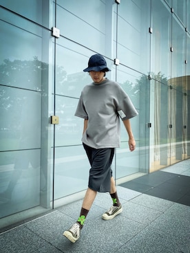 「EXCELSIOR（エクセルシオール）のアイテム」を使った、Rennieさん（メンズ・180cm）の夏コーディネート