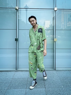 「ED ROBERT JUDSON（エドロバートジャドソン）のアイテム」を使った、Rennieさん（メンズ・180cm）の夏コーディネート