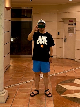 「NIKE（ナイキ）のアイテム（Tシャツ/カットソー）」を使った、Losmonさん（メンズ・168cm）の夏コーディネート