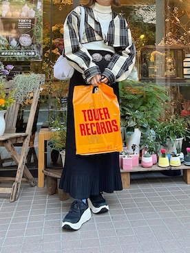 「タートルネック」｜「アイテム（ボディバッグ/ウエストポーチ）」を使った、MA-YAさん（レディース・157cm）の秋コーディネート