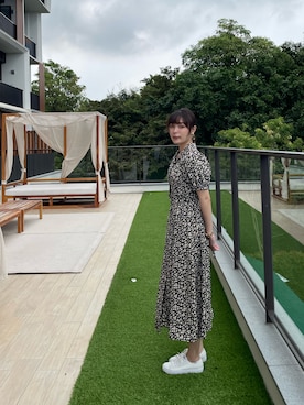 「SLURR（スラ―）のアイテム」を使った、Aiko, Tsengさん（レディース・159cm）の夏コーディネート