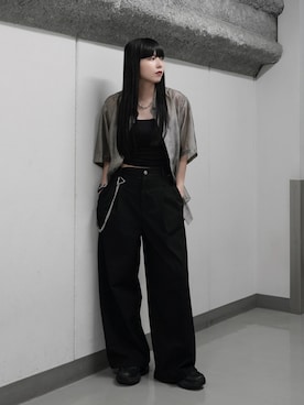 「アイテム（ウォレットチェーン）」を使った、sayacasperjohnさん（レディース・160cm）の夏コーディネート