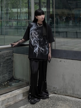 「PHILTHEORY（フィルセオリー）のアイテム」を使った、sayacasperjohnさん（レディース・160cm）の夏コーディネート