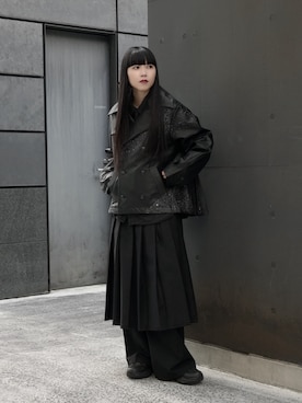 「アイテム（トレンチコート）」を使った、sayacasperjohnさん（レディース・160cm）の冬コーディネート