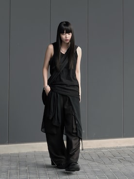 「アイテム（カーゴパンツ）」を使った、sayacasperjohnさん（レディース・160cm）の夏コーディネート