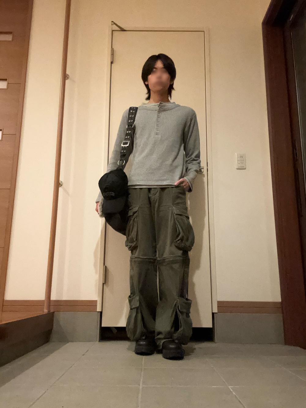 GRANCY】Double-layered Thermal Henley Long Sleeve T-Shirt / ダブル