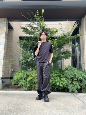 「UNIQLO（ユニクロ）のアイテム（T Shirts、ブラック系）」を使った、da_sonoさん（メンズ・171cm）の夏コーディネート