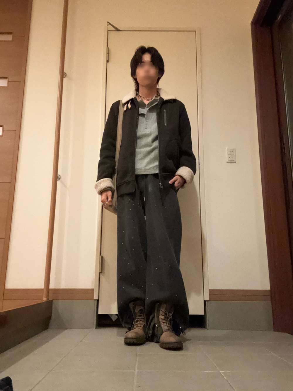 GRANCY】Double-layered Thermal Henley Long Sleeve T-Shirt / ダブル