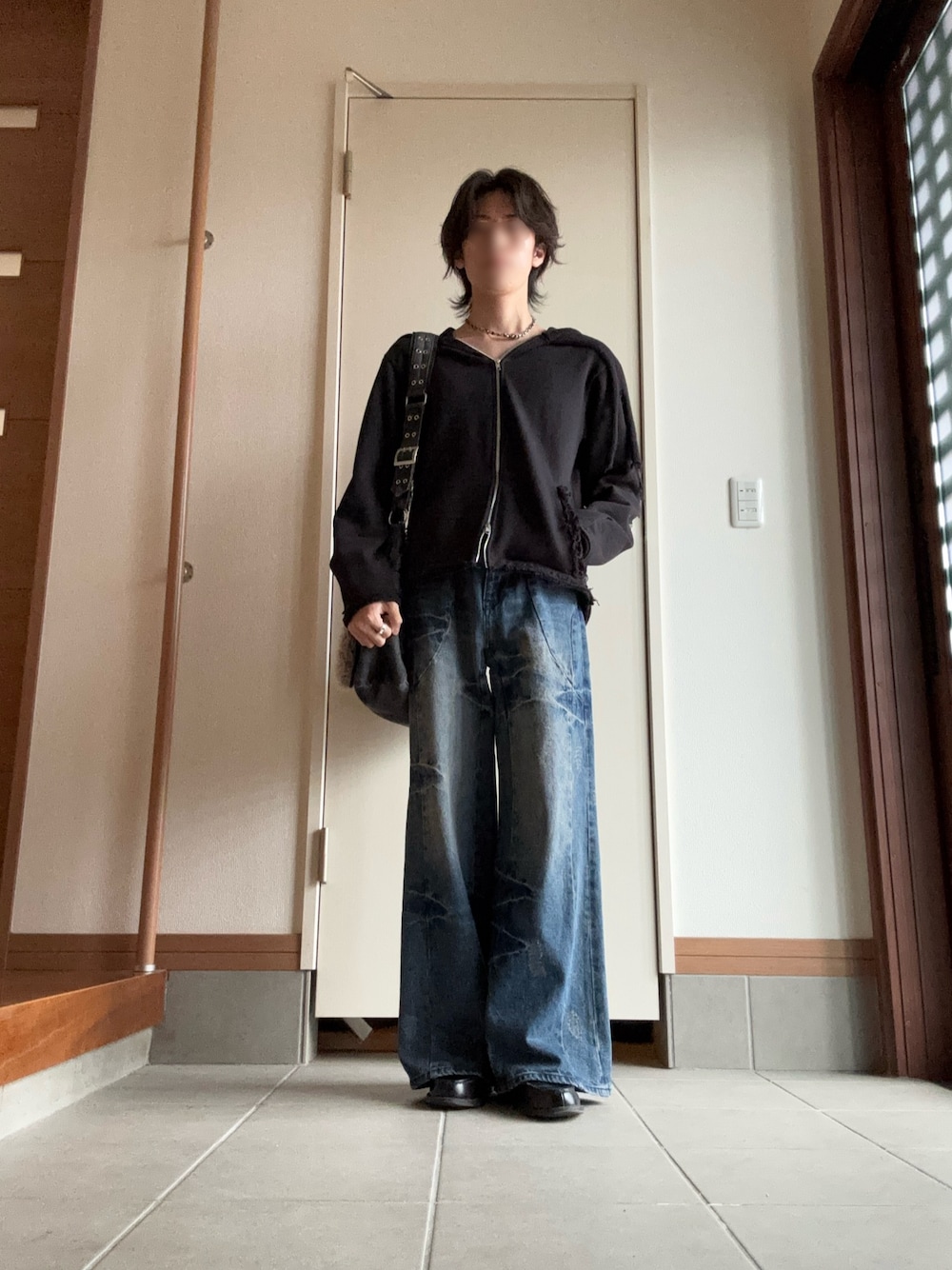 GRANCY】Seam Design Wide Straight Denim Pants / シームデザイン