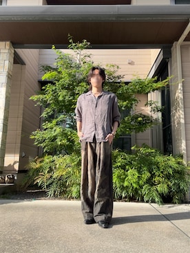 「ZIGGY CHEN（ジギーチェン）のアイテム（その他パンツ、その他）」を使った、da_sonoさん（メンズ・171cm）の春コーディネート