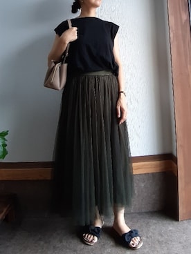 「Bou Jeloud（ブージュルード）のアイテム（アクセサリー）」を使った、megumins1126さん（レディース・161cm）の夏コーディネート