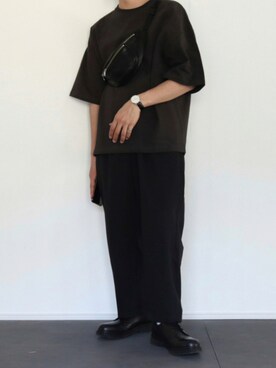 「くすみカラー」｜「アイテム（ボディバッグ/ウエストポーチ）」を使った、Yumaさん（メンズ・168cm）の夏コーディネート