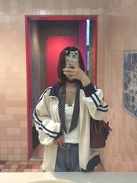 「nemne store（ネンネストア）のアイテム」を使った、あーちさん（レディース・160cm）の春コーディネート