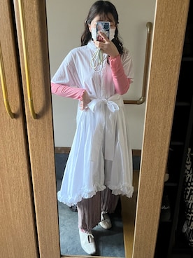 「原宿」｜「アイテム（ワンピース/ドレス）」を使った、maikaさん（レディース・155cm）の春コーディネート