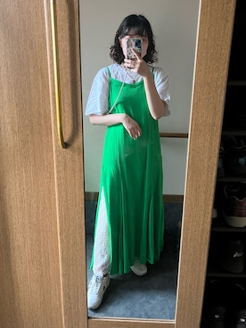 「ジーナシス」｜「アイテム（ワンピース）」を使った、maikaさん（レディース・155cm）の秋コーディネート