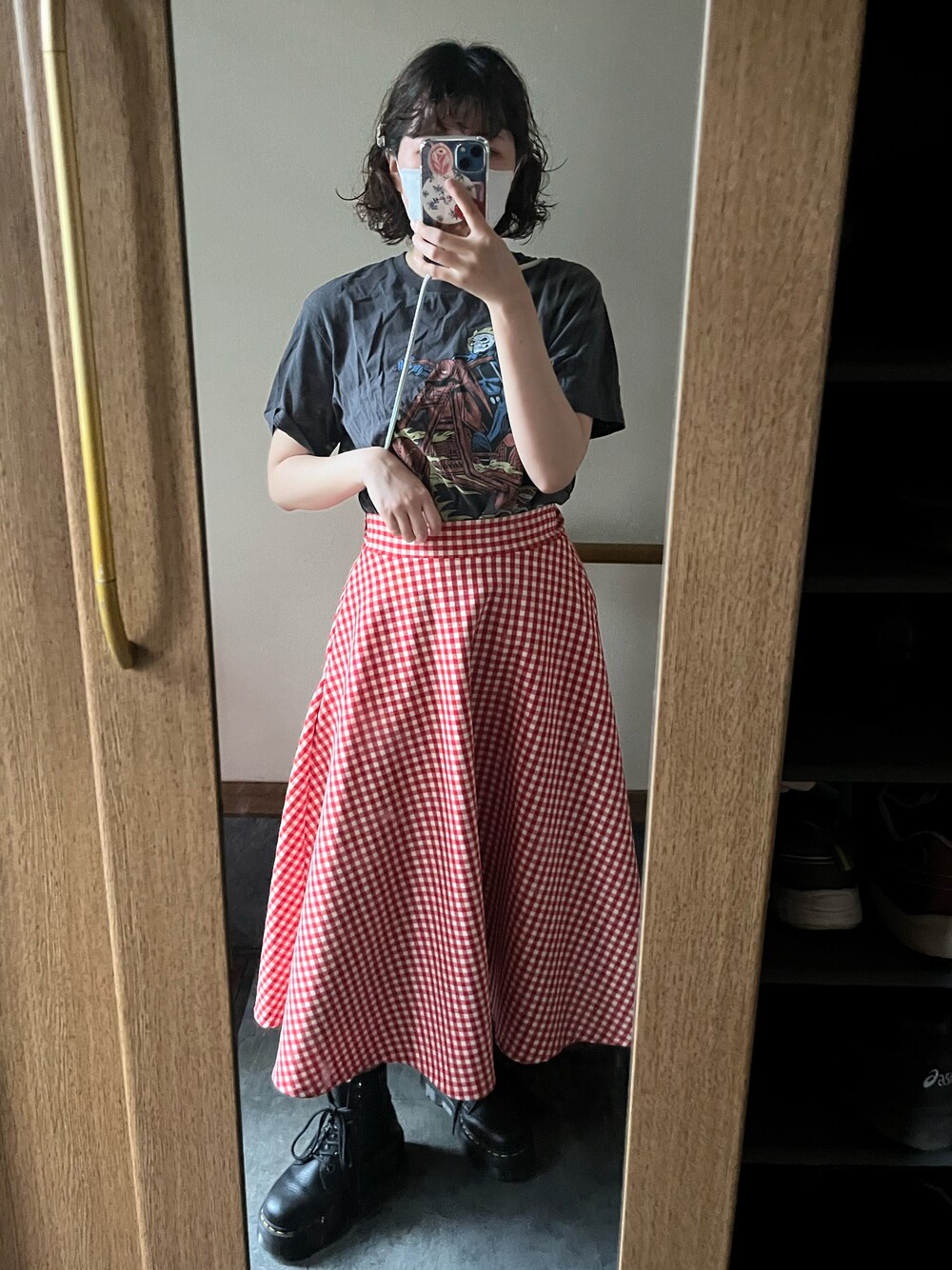 poppy あさぎーにょ ギンガムチェックスカート 安価ファッション