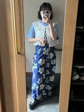 「原宿」｜「アイテム（ローファー）」を使った、maikaさん（レディース・155cm）の夏コーディネート