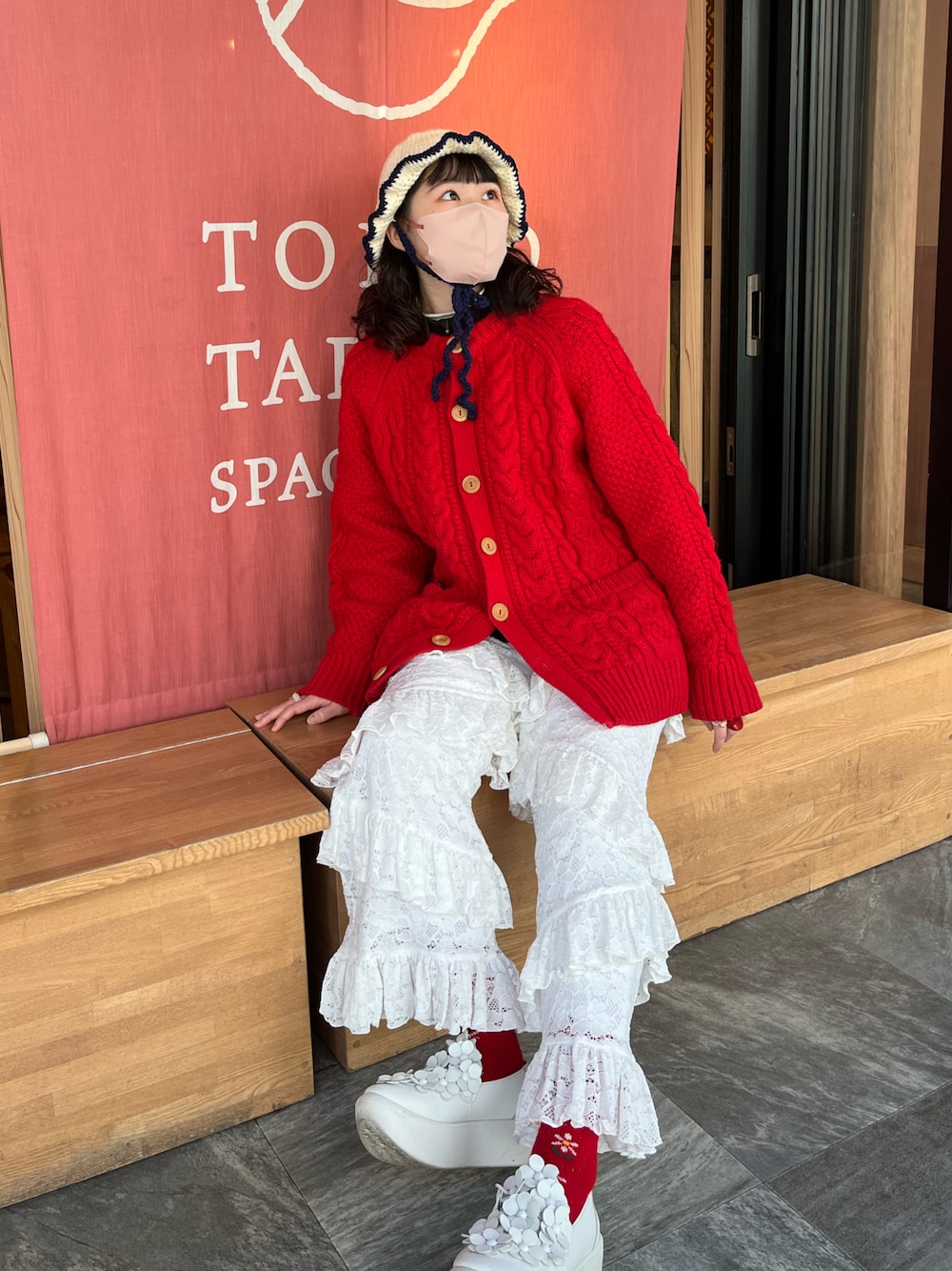 poppy レースラッフルカーディガン POPPY レースラッフルカーディガン - メルカリ