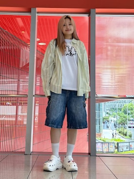 「SLOWACID（スローアシッド）のアイテム」を使った、gakicochanさん（レディース・163cm）の夏コーディネート