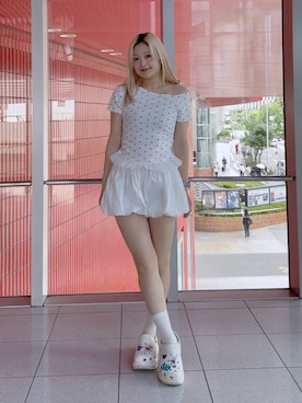 「crocs（クロックス）のアイテム」を使った、gakicochanさん（レディース・163cm）の春コーディネート