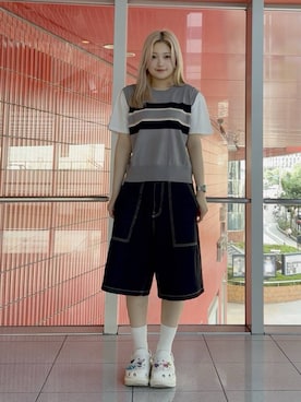 「crocs（クロックス）のアイテム」を使った、gakicochanさん（レディース・163cm）の夏コーディネート