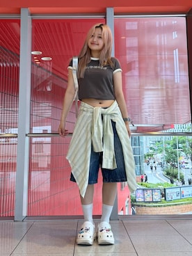 「DEARSTALKER（ディアストーカー）のアイテム」を使った、gakicochanさん（レディース・163cm）の夏コーディネート