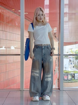 「crocs（クロックス）のアイテム」を使った、gakicochanさん（レディース・163cm）の春コーディネート